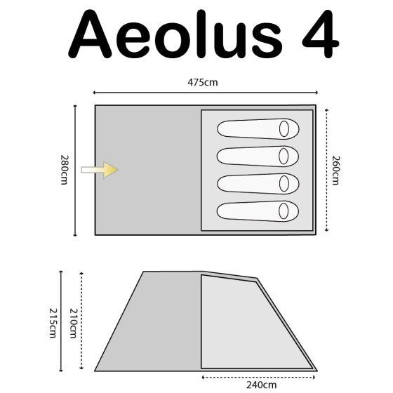 Палатка Highlander Aeolus 4 - Rock Grey
