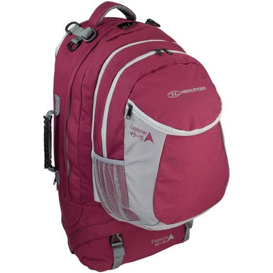 Модульный Рюкзак Highlander X-plorer 45 + 15 л - Малиновый
