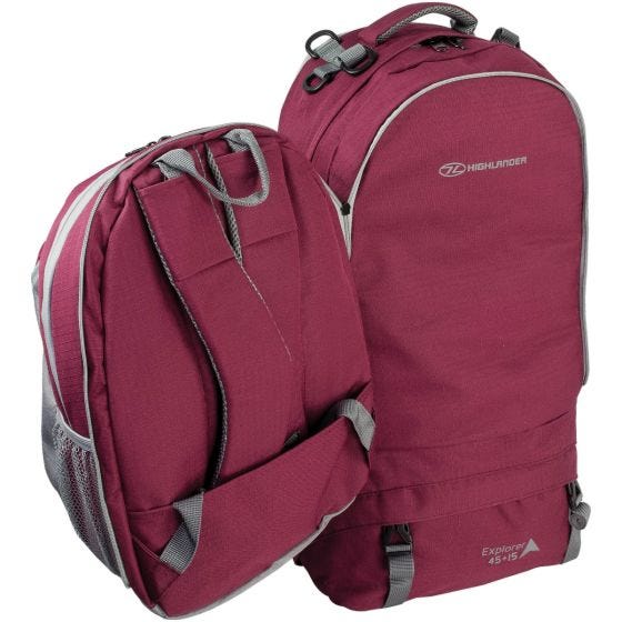 Модульный Рюкзак Highlander X-plorer 45 + 15 л - Малиновый