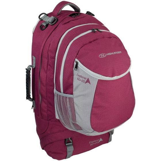 Модульный Рюкзак Highlander X-plorer 60 + 20 л - Малиновый