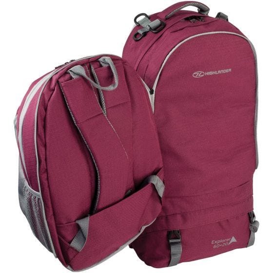 Модульный Рюкзак Highlander X-plorer 60 + 20 л - Малиновый