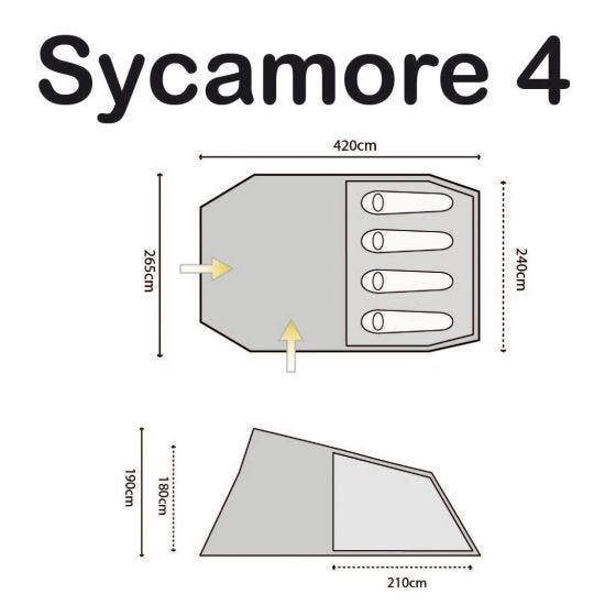Палатка Highlander Sycamore 4 - Meadow/Spring Green