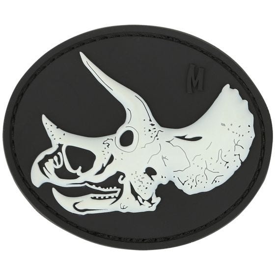 Патч Maxpedition Triceratops Skull - GLOW