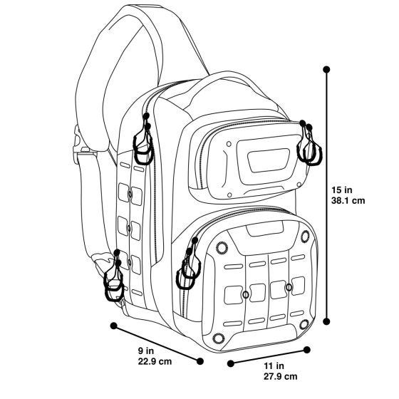 Сумка-слинг Двусторонняя Maxpedition Edgepeak - Серый