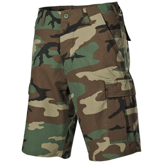 Шорты-бермуды MFH US BDU из Материала Ripstop Woodland