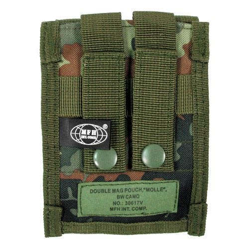 Малый Двойной Подсумок для Магазинов MFH MOLLE 9 мм - Flecktarn