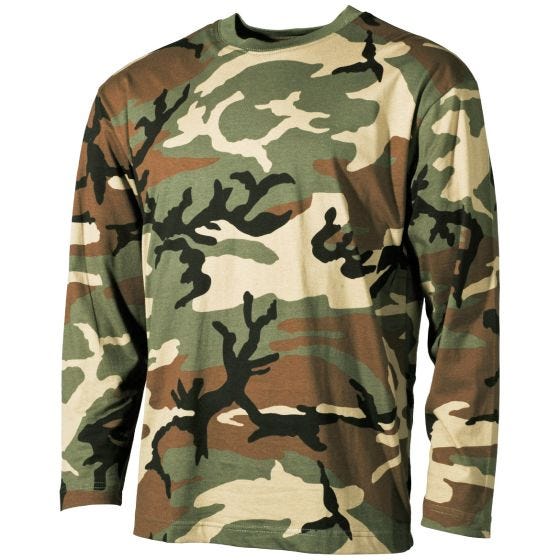 Футболка с Длинным Рукавом MFH Woodland
