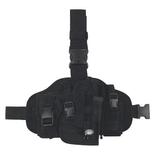 Кобура на Ногу MFH MOLLE с Подсумками - Черный