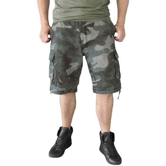Шорты Surplus Vintage Приглушенный Камуфляж Night Camo