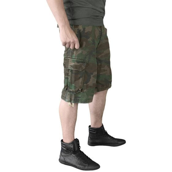 Шорты Surplus Vintage Приглушенный Камуфляж Woodland