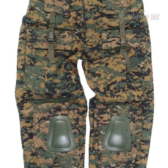 Брюки Mil-Tec Warrior с Накладками на Коленях - Digital Woodland