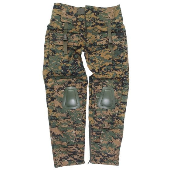 Брюки Mil-Tec Warrior с Накладками на Коленях - Digital Woodland